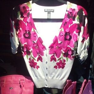 Pink &white Sweater INC International Concepts